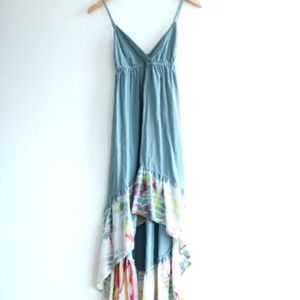 NWOT Gypsy 05 Haley Hi-Lo Tie Dye Ruffle Maxi Dres